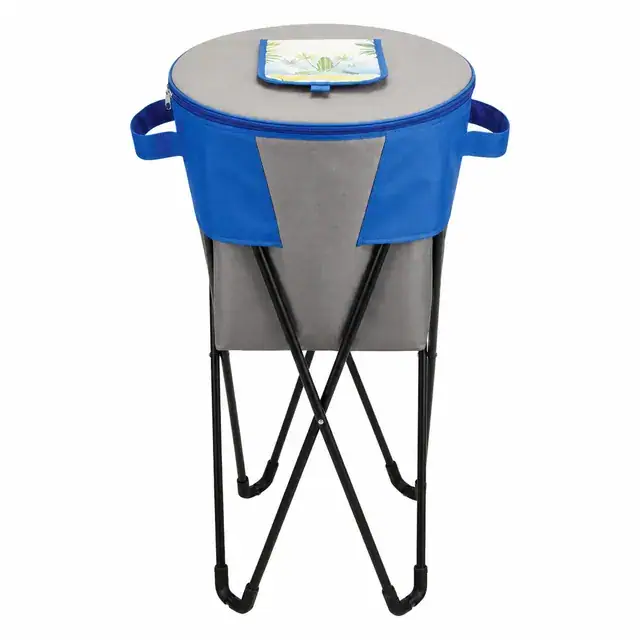 2-in-1 Portable Folding Stool Cooler Bag 45×45×86cm — product view