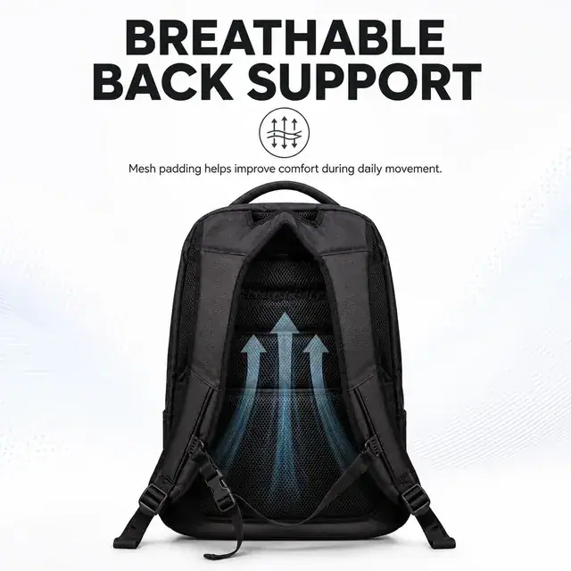1680D Polyester Custom Hiking Backpack for Men 33×14.5×49cm — construction detail 2