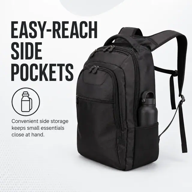 1680D Polyester Custom Hiking Backpack for Men 33×14.5×49cm — construction detail 3