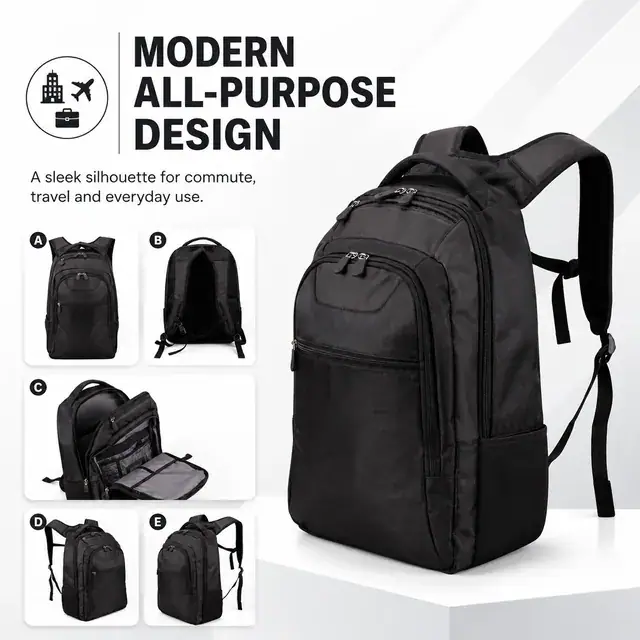 1680D Polyester Custom Hiking Backpack for Men 33×14.5×49cm — construction detail 4