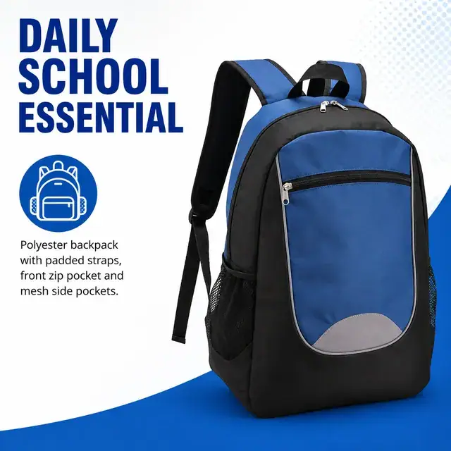 Kids School Backpack — 31.5 x 16.5 x 45 cm — construction detail 4