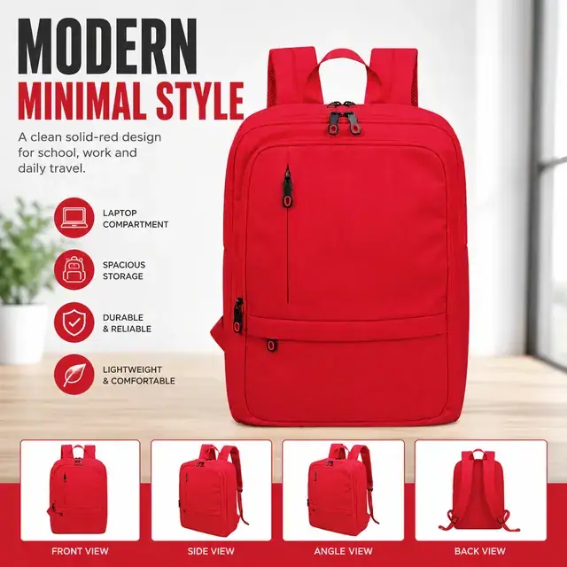 Teen School & Laptop Backpack — 31 x 12 x 41 cm — construction detail 4