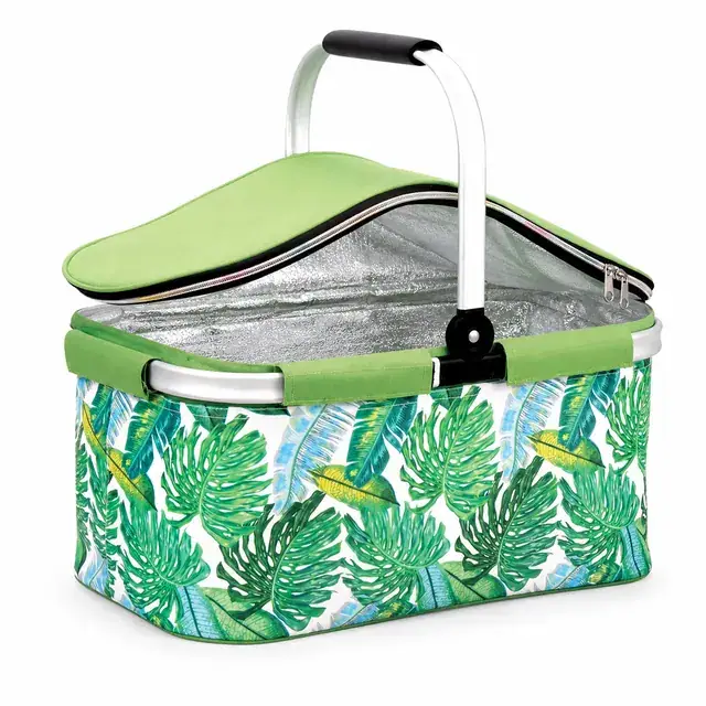 Portable Beer Bottle Cooler Basket 600D+Microfiber 44×25×34cm — product view