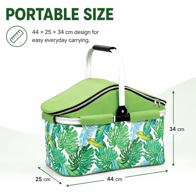 Portable Beer Bottle Cooler Basket 600D+Microfiber 44×25×34cm — construction detail 3