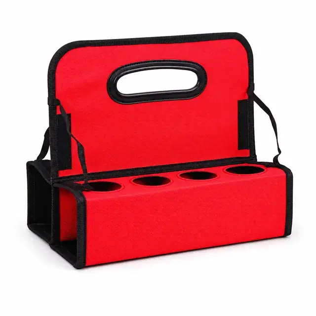 Beverage Portable Bag – Insulated Drink Carrier (30*18*26cm, Oxford + PE Foam + Foil Lining) — product view