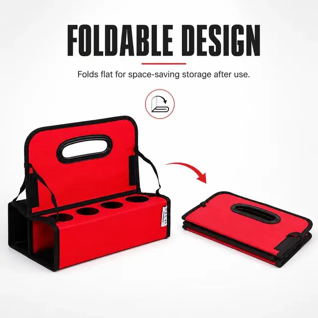 Beverage Portable Bag – Insulated Drink Carrier (30*18*26cm, Oxford + PE Foam + Foil Lining) — construction detail 3