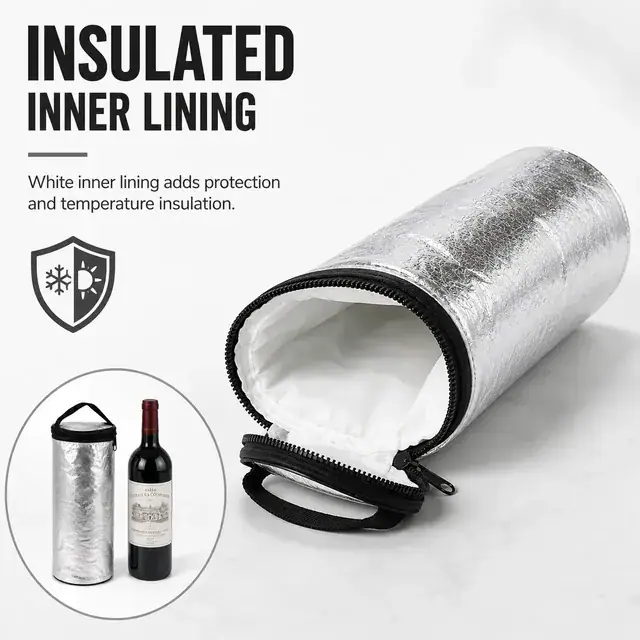 Bottle Cooler Bag (11*31cm, Aluminium, China Manufacture) — construction detail 2