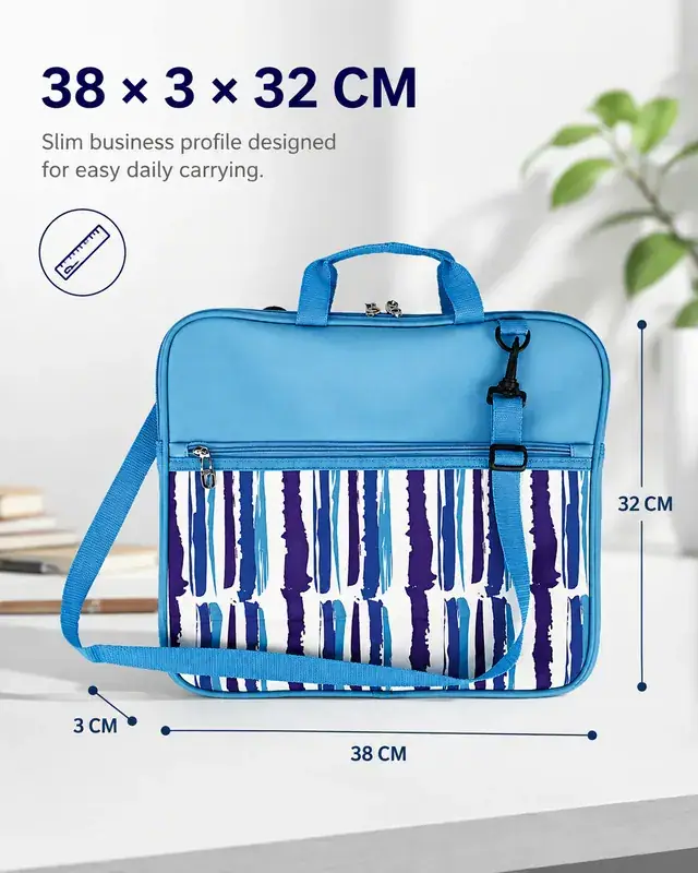 15" Business Shoulder Laptop Bag — Large Capacity, Waterproof, 38×3×32 cm — construction detail 1