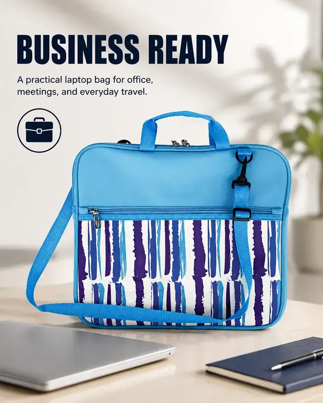 15" Business Shoulder Laptop Bag — Large Capacity, Waterproof, 38×3×32 cm — construction detail 4