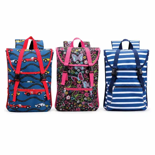 Printed Kids School Backpack — 30 x 6.5 x 41 cm — product view