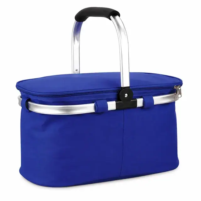 Collapsible Portable Lunch Basket Cooler Bag 600D Polyester+PEVA 38×23×30cm — product view
