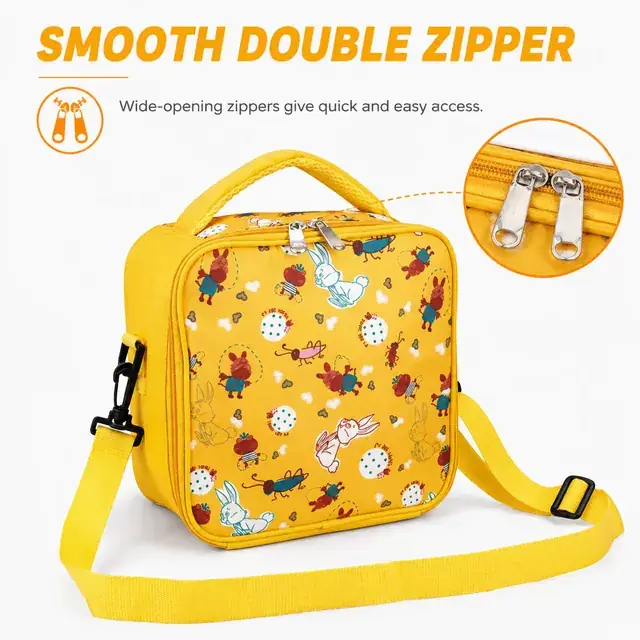 Mini Picnic Lunch Cooler Bag (600D Polyester + PEVA, 23×13×23 cm) — construction detail 3