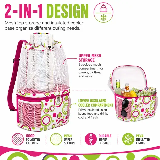 Cooler Bag Thermal Insulation Picnic Backpack (600D Polyester + PEVA, 53*22*51cm) — construction detail 3