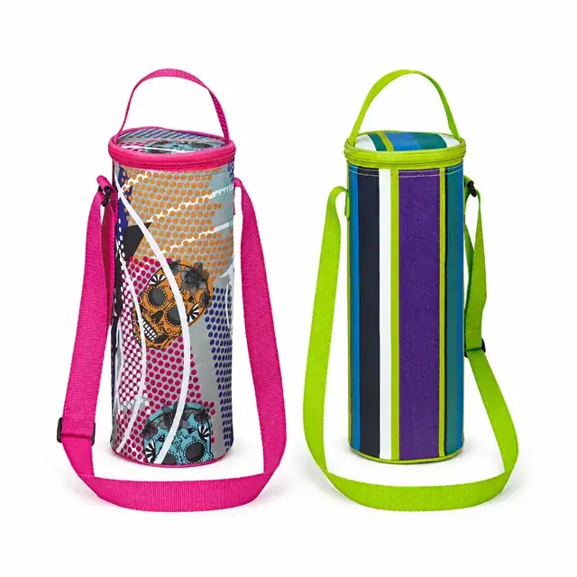 Insulated Bottle Cooler Bag for Traveling (12*12*32cm, 600D Polyester) — product view