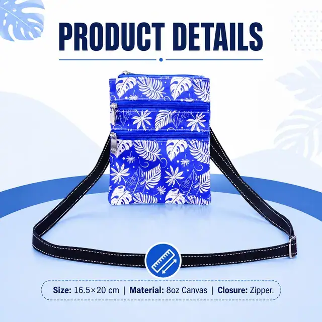 Canvas Cosmetic Pouch — 8oz Canvas, 16.5×20 cm — construction detail 4