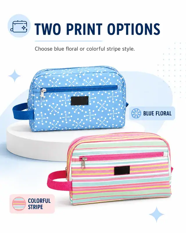 Custom Cosmetic Pouch for Branding — 25 x 10.5 x 15.5 cm — construction detail 3