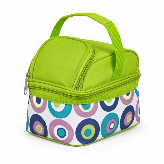 Custom Insulated Lunch Bag Wholesale (600D Polyester, 21×21×23 cm) — product view
