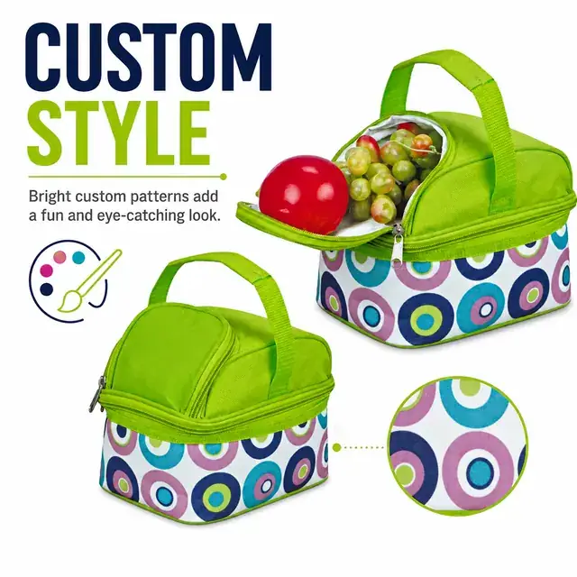 Custom Insulated Lunch Bag Wholesale (600D Polyester, 21×21×23 cm) — construction detail 4
