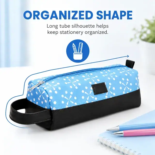 Customizable Pencil Pouch for Branding — 23.5 x 8 x 8 cm — construction detail 3