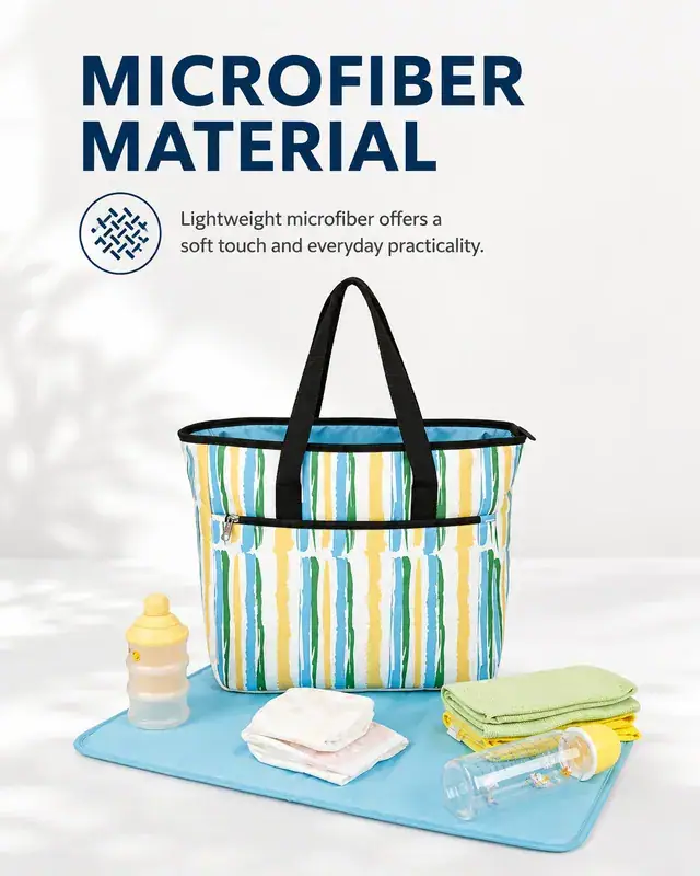 Design Baby Diaper Tote Bag — 41 x 13 x 33 cm — construction detail 2