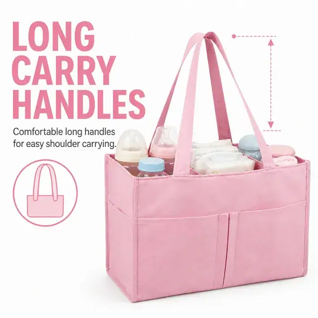 Non-Woven Diaper & Multi-Purpose Tote Bag — 35.5 x 14.5 x 23 cm — construction detail 3