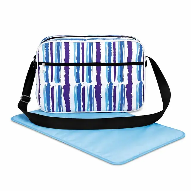 Microfiber Baby Diaper Messenger Bag — 38 x 12 x 25 cm — product view