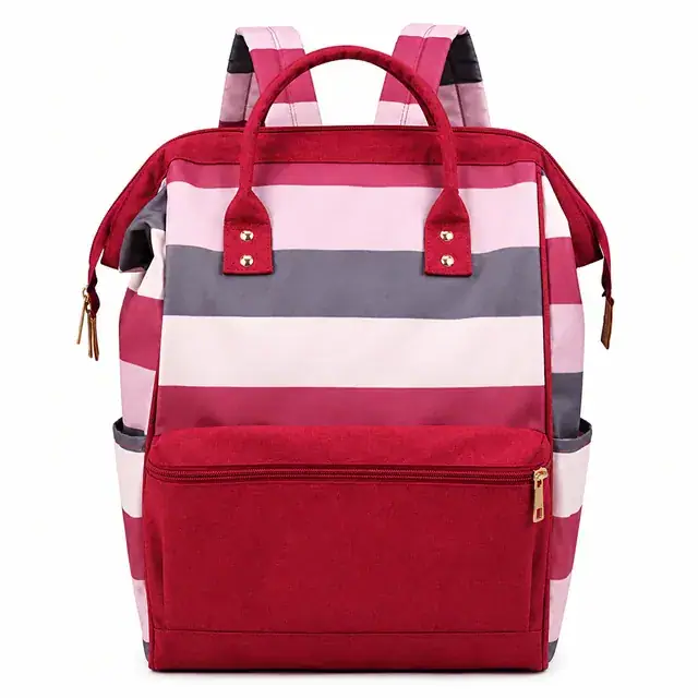 Wide-Open Baby Diaper Backpack — 26 x 17 x 39 cm — product view