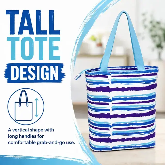 Baby Diaper Outdoor Tote Bag — 36 x 13 x 36 cm — construction detail 3