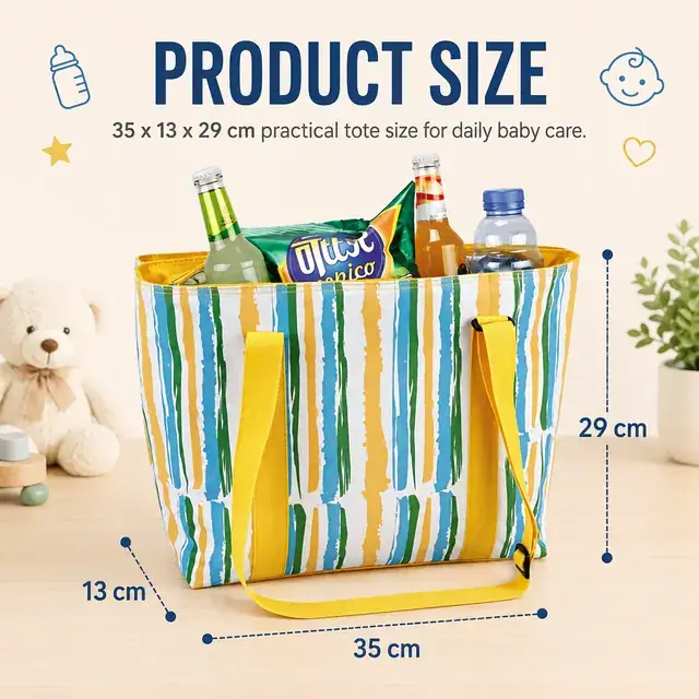 Multi-Function Insulated Baby & Tote Bag — 35 x 13 x 29 cm — construction detail 1