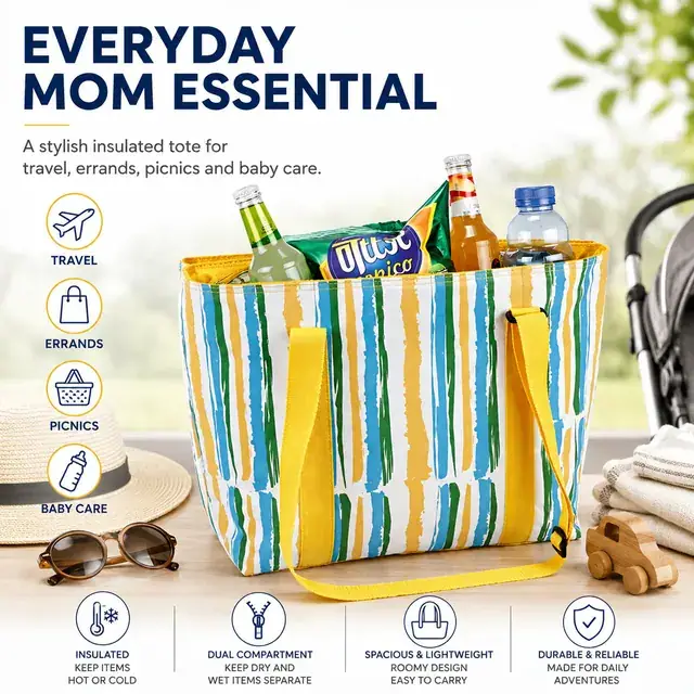 Multi-Function Insulated Baby & Tote Bag — 35 x 13 x 29 cm — construction detail 4