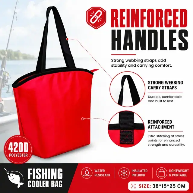 Fishing Cooler Bag / Wholesale Cooler Bag (420D Polyester, 38*15*25cm) — construction detail 3