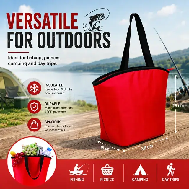 Fishing Cooler Bag / Wholesale Cooler Bag (420D Polyester, 38*15*25cm) — construction detail 4