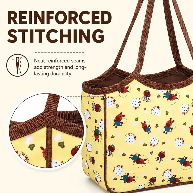 Insulated Cooler Beach Bag for Picnic and Lunch (600D Polyester + PEVA, 31x12.5x27 cm) — construction detail 3
