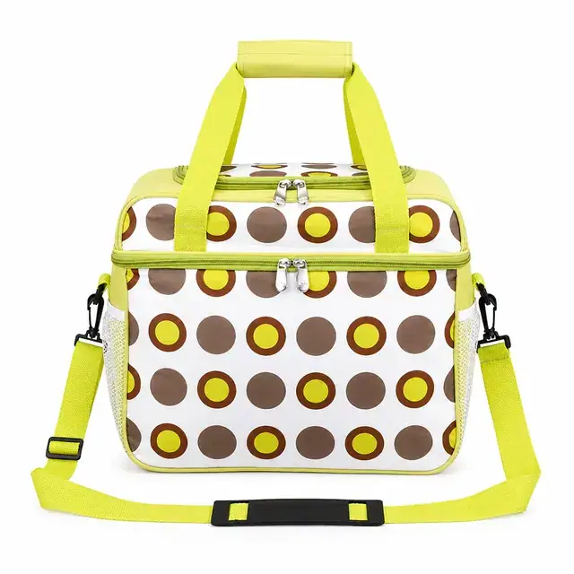 Insulated Lunch Bag with Shoulder Strap and Dual Carrying Options (600D Polyester + PEVA, 35x20x29 cm) — product view