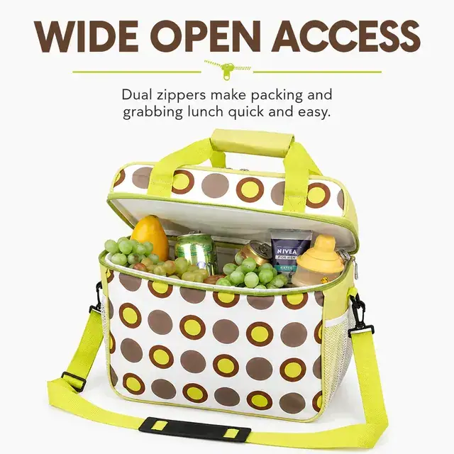 Insulated Lunch Bag with Shoulder Strap and Dual Carrying Options (600D Polyester + PEVA, 35x20x29 cm) — construction detail 3