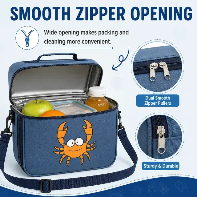 Insulated Lunch Bag (600D/PU, 25x8x20 cm) — construction detail 3