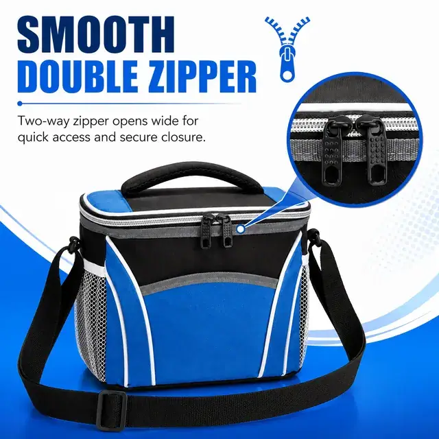 Insulated Lunch Box for Office, Picnic and Outdoor (600D/PVC, 22x15.5x19 cm) — construction detail 2