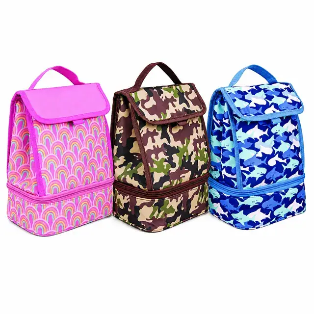 Kids Cooler Bag for School and Picnic (600D Polyester, 19x14x24 cm) — product view