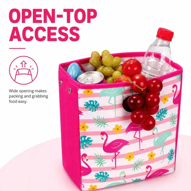 Lunch Cooler Bag for Picnic and Lunch (600D + Microfiber, 22x12x27 cm) — construction detail 2