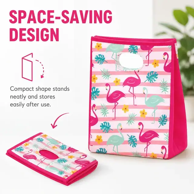 Lunch Cooler Bag for Picnic and Lunch (600D + Microfiber, 22x12x27 cm) — construction detail 3