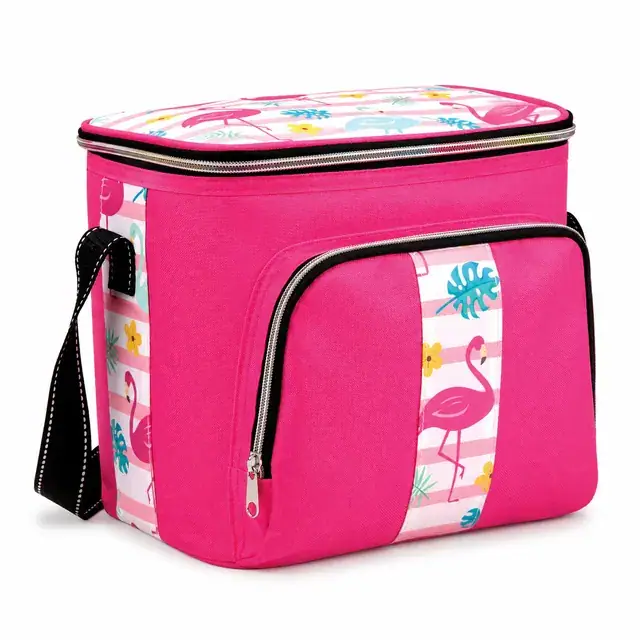 Lunch Cooler Bag for Kids Picnic (600D + Microfiber, 24.5x16.5x22.5 cm) — product view