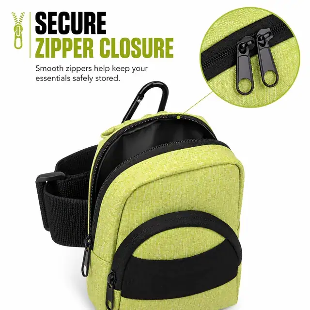 Compact Mini Sport Arm Bag 600D Polyester 10×6×15cm — construction detail 1