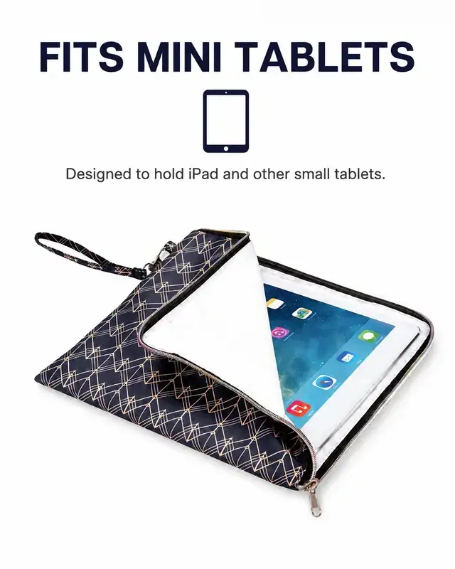 Mini Computer / iPad Bag for Business Trips — 600D + Microfiber, 28×22.5 cm — construction detail 1