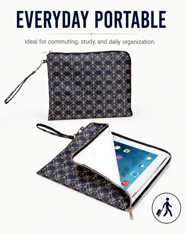 Mini Computer / iPad Bag for Business Trips — 600D + Microfiber, 28×22.5 cm — construction detail 4