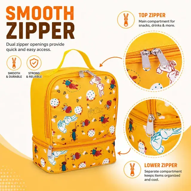 Mini Cooler Bag - Insulated Picnic & Lunch Bag (600D Polyester + PEVA, 21x12x25cm) — construction detail 3