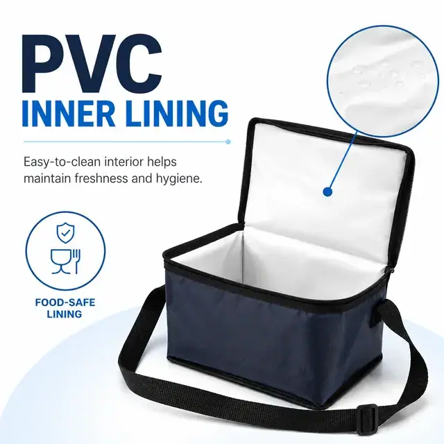 Multi-Function Picnic Bag - Insulated Cooler Lunch Bag (420D / PVC, 22x14x15cm) — construction detail 1