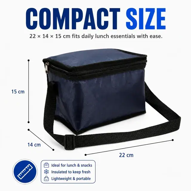 Multi-Function Picnic Bag - Insulated Cooler Lunch Bag (420D / PVC, 22x14x15cm) — construction detail 4