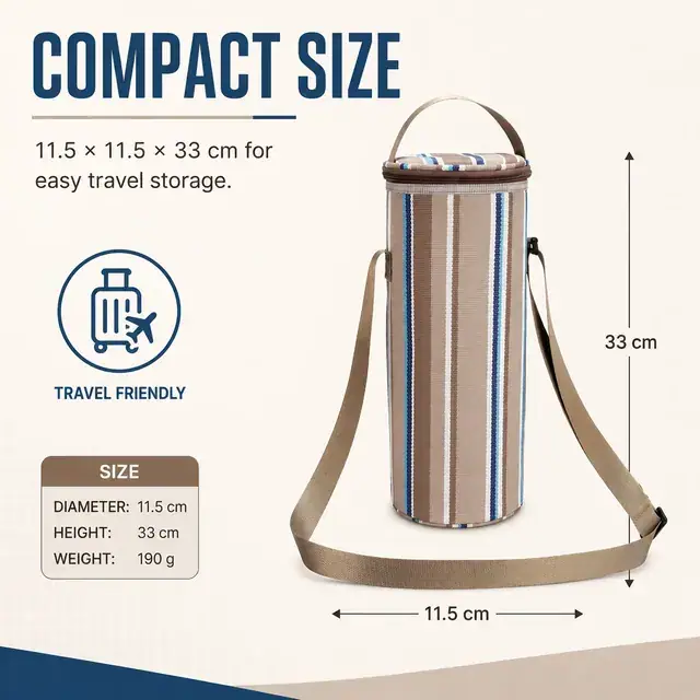 Wine Cooler Bag for Traveling Wholesale (11.5*11.5*33cm, Teslin) — construction detail 2