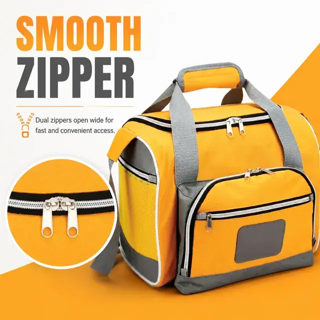 Outdoor Sturdy Cooler Bag - Insulated Picnic & Lunch Bag (600D / PVC, 31x23x24cm) — construction detail 2