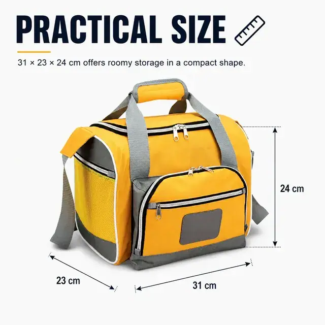 Outdoor Sturdy Cooler Bag - Insulated Picnic & Lunch Bag (600D / PVC, 31x23x24cm) — construction detail 3